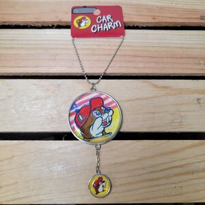 Buc-ee's Car Charm Circle Beaver Head NWT